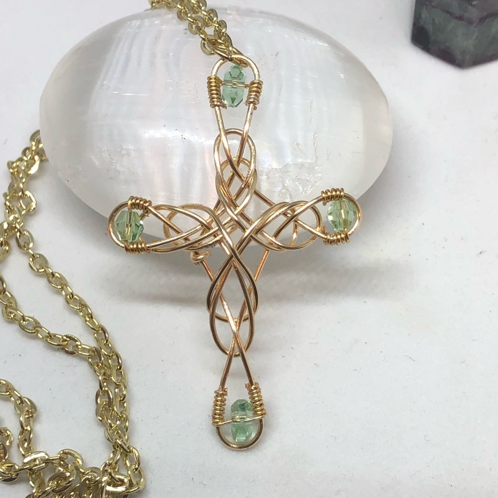 Saved for customer///Handmade gold cross